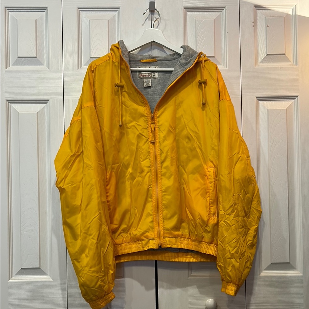Vintage Steve & Barry’s Athletic Dept. Yellow Nylon Windbreaker